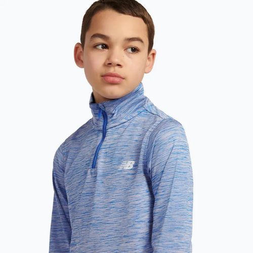 Bluza dziecięca New Balance Athletics Quarter Zip Funnel blue gemstone