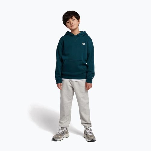 Bluza dziecięca New Balance Brush Back Small Logo Hoodie medusa green