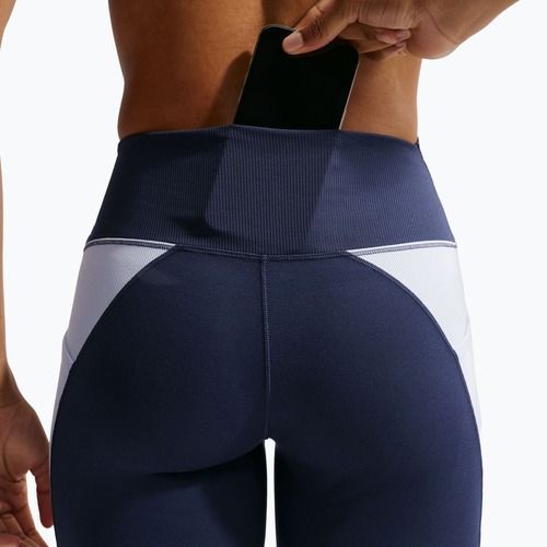 Spodenki damskie Nike One High Waisted Biker 5" midnight navy/hydrogen blue/white