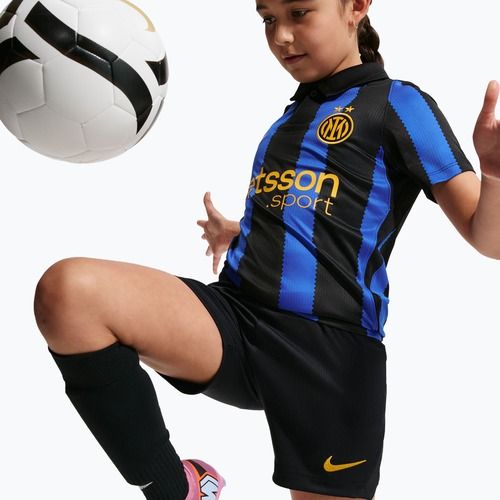 Spodenki piłkarskie dziecięce Nike Inter Milan Dri-Fit Stadium Home black/university gold