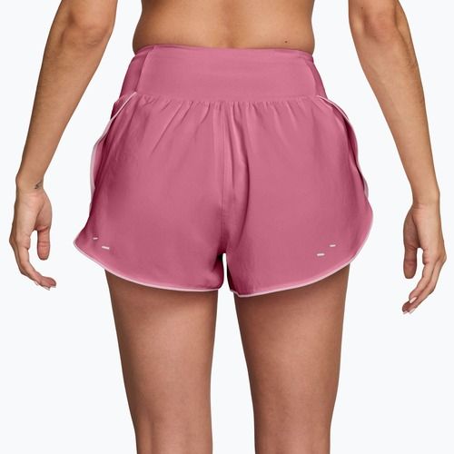Spodenki do biegania damskie Nike Tempo Swoosh Dri-Fit Mid-Rise Brief-Lined peony/pink foam/white