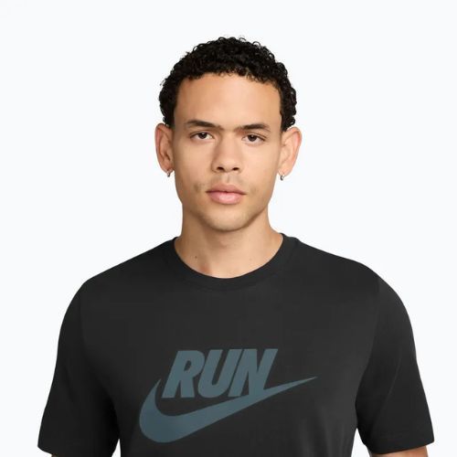 Koszulka do biegania męska Nike Dri-Fit Running black/mineral slate