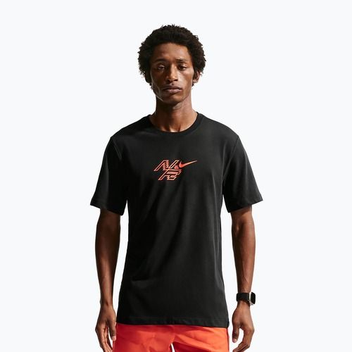Koszulka do biegania męska Nike AeroSwift Dri-Fit black/bright crimson