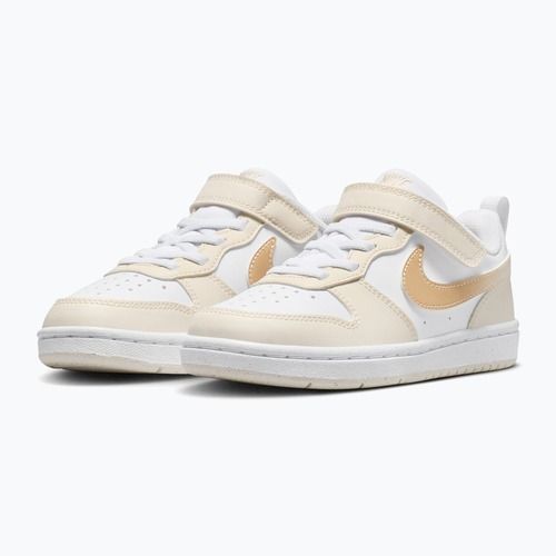 Buty dziecięce Nike Court Borough Low white/chalk/white/shimmer