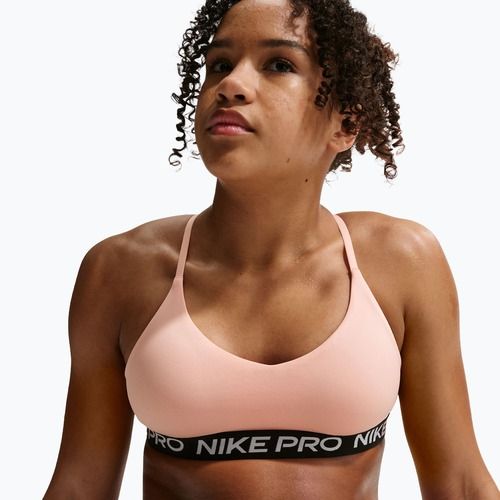 Biustonosz treningowy dziecięcy Nike Pro Indy arctic orange/black/white