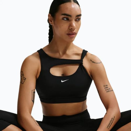 Biustonosz treningowy Nike One Medium Support black/white