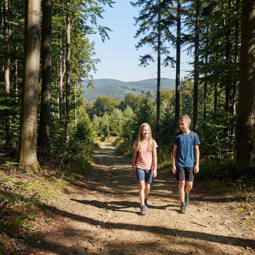 Koszulka dziecięca trekkingowa KADVA TrailCore oddychająca granatowy