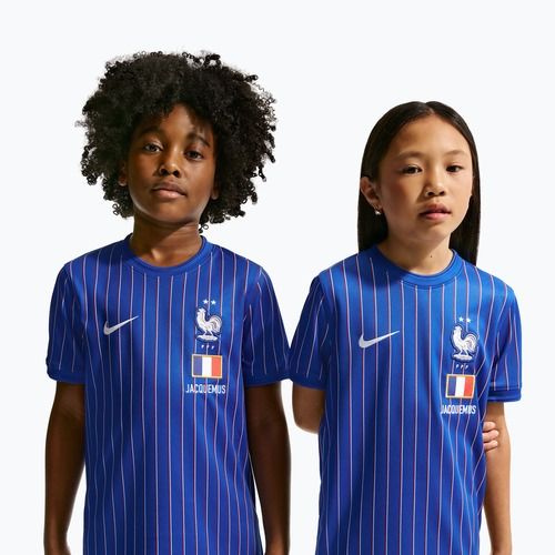 Koszulka piłkarska dziecięca Nike Francja Pre-Match game royal/university red/white