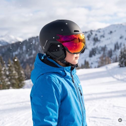 Kask narciarski dziecięcy ATTABO Avens 2.0 Jr Visor czarny