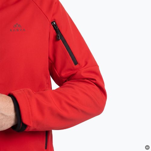 Bluza trekkingowa męska KADVA Arix WP 5K/3K softshell hybrid czerwony