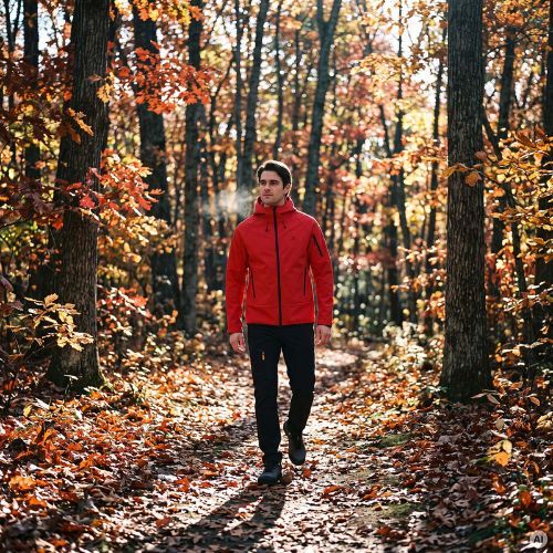 Bluza trekkingowa męska KADVA Arix WP 5K/3K softshell hybrid czerwony