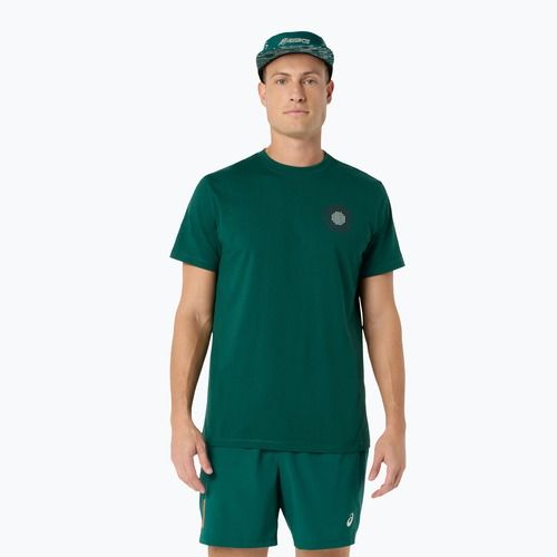 Koszulka tenisowa męska ASICS Padel Court Graphic jewel green