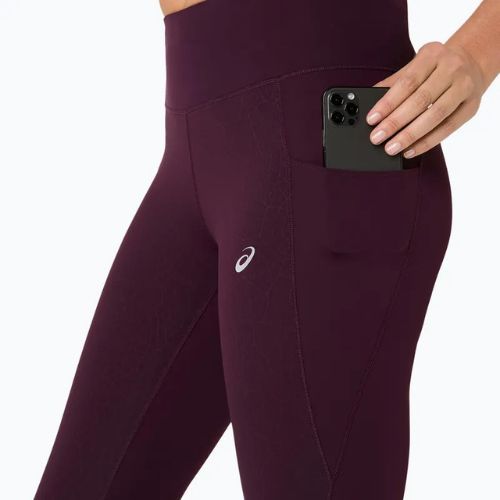 Legginsy do biegania damskie ASICS Nagino Run dark aubergine