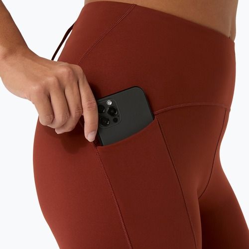 Legginsy do biegania damskie ASICS Road Winter High Waist singed red