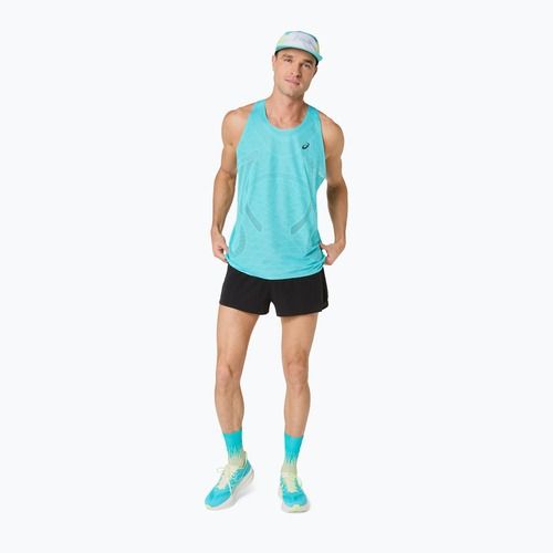 Koszulka do biegania męska ASICS Metarun Singlet energy aqua