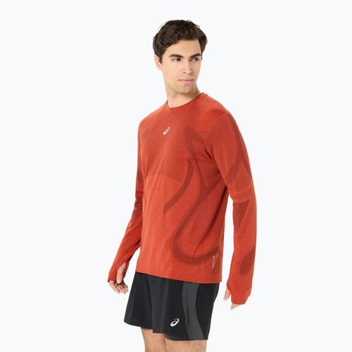 Longsleeve do biegania męski ASICS Road Seamless singed red