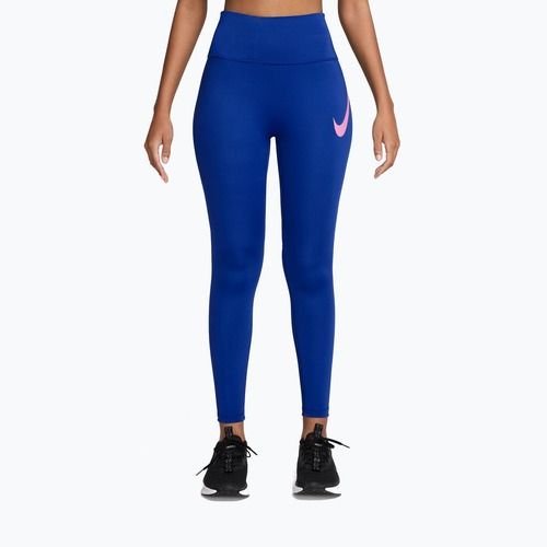 Legginsy damskie Nike Tempo Swoosh Run old royal/pink rise
