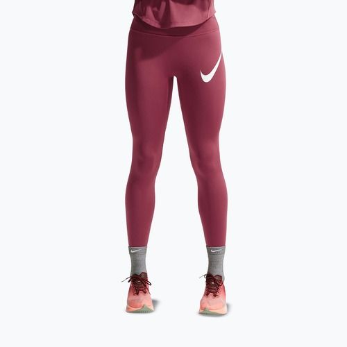 Legginsy damskie Nike Tempo Swoosh Run pink smoke/white