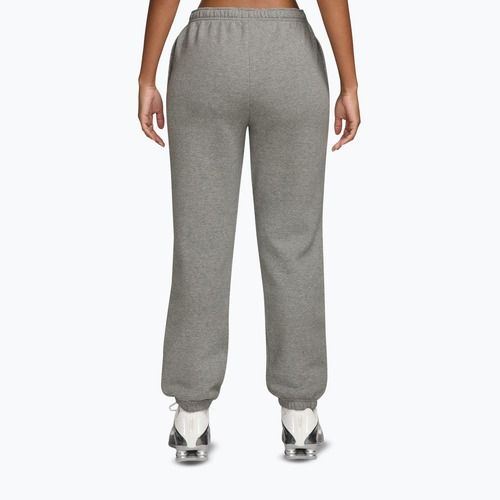 Spodnie damskie Nike Studio Fleece dark grey heather/sail