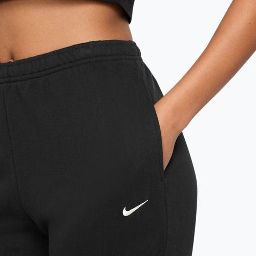 Spodnie damskie Nike Studio Fleece total black/sail