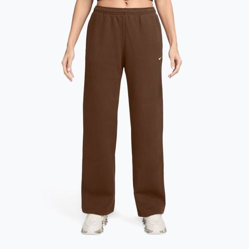 Spodnie damskie Nike Studio Fleece total cacao wow/sail