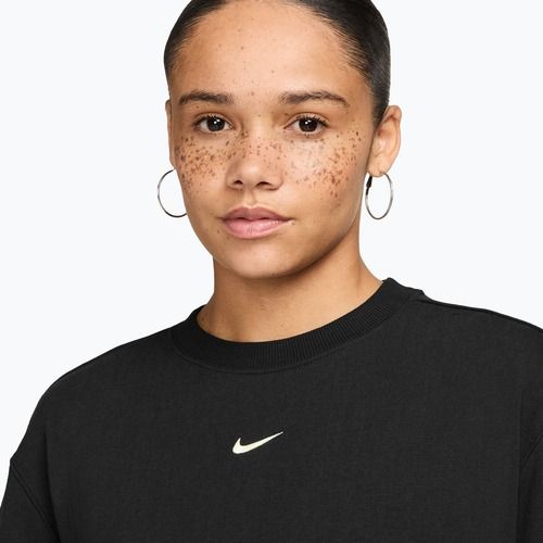 Bluza damska Nike Studio Fleece Lightweight total black/sail