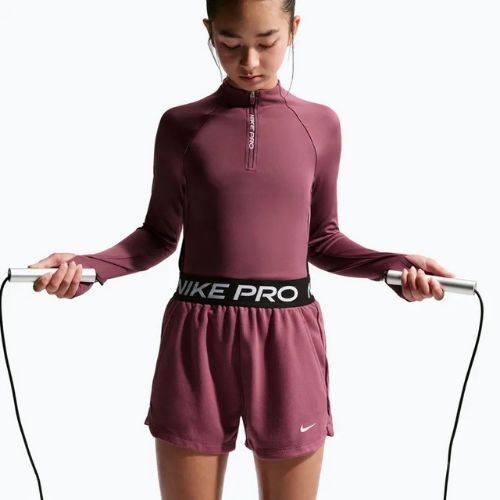 Spodenki dziecięce Nike Pro Fleece pink smoke/pink smoke/black/white