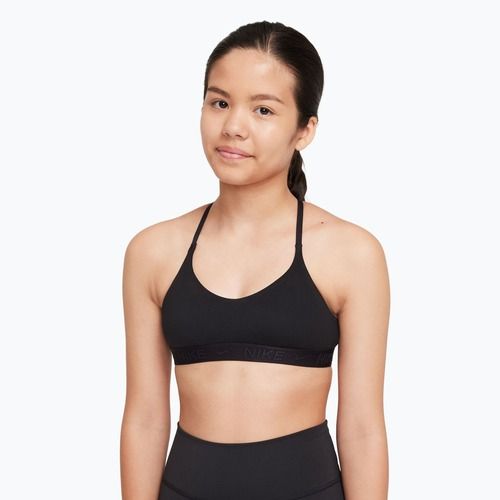 Biustonosz dziewczęcy Nike Indy black/black