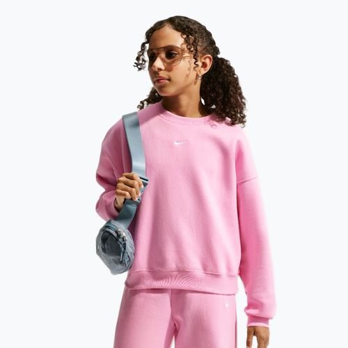 Bluza dziecięca Nike Sportswear Studio pink rise/white