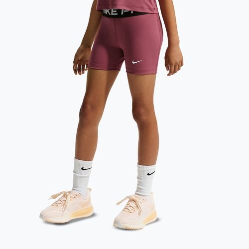 Spodenki dziecięce Nike Pro pink smoke/white