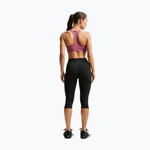 Biustonosz treningowy Nike Swoosh Medium Support pink smoke/white