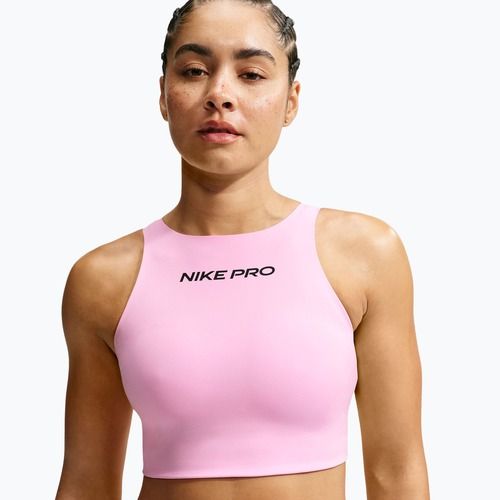 Biustonosz treningowy Nike Pro Sculpt pink rise/black