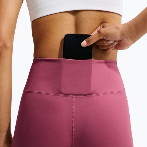 Legginsy damskie Nike One pink smoke/white