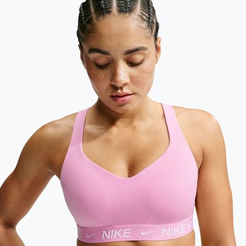 Biustonosz treningowy Nike Indy High Support pink rise