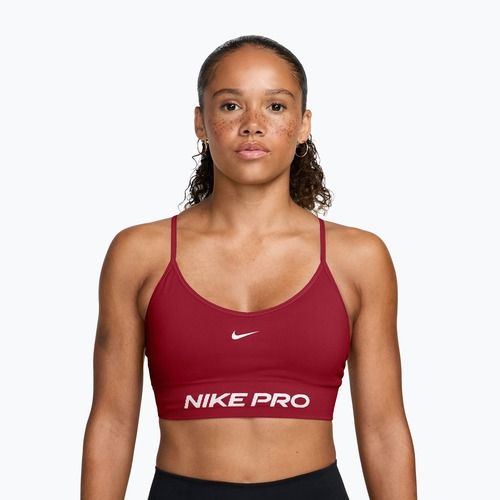 Biustonosz treningowy Nike Pro Seamless tough red/white