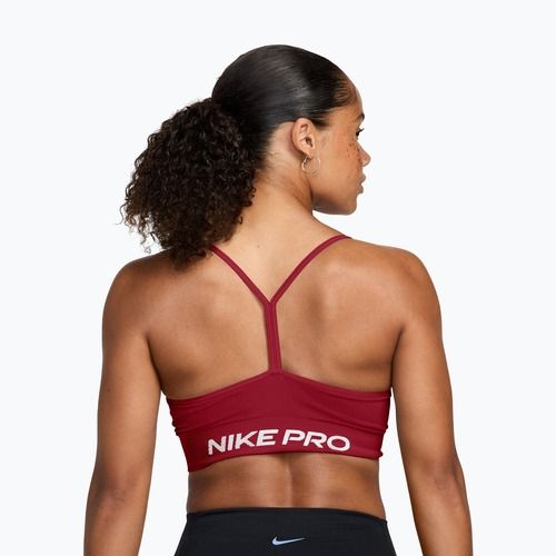Biustonosz treningowy Nike Pro Seamless tough red/white