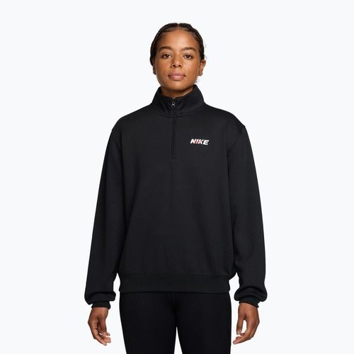 Bluza treningowa damska Nike Studio Fleece Sport black/university red/white