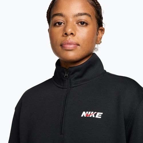 Bluza treningowa damska Nike Studio Fleece Sport black/university red/white