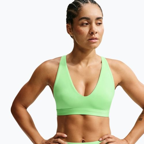 Biustonosz treningowy Nike Indy Strappy illusion green/black