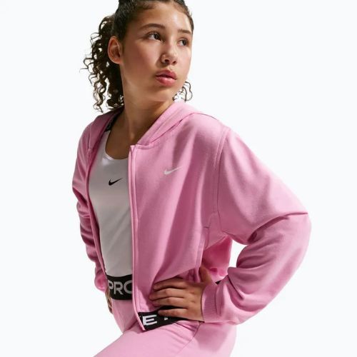 Bluza dziecięca Nike Pro Fleece pink rise/pink rise/black/white
