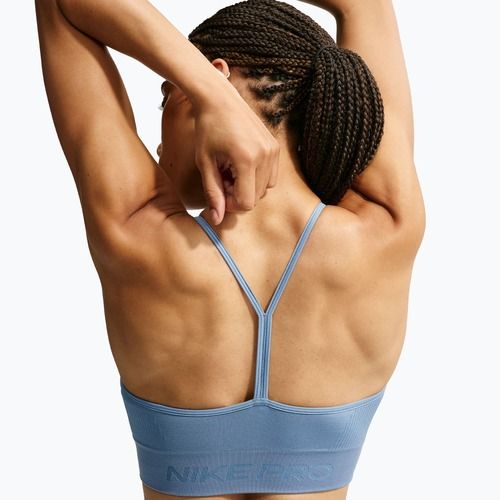 Biustonosz treningowy Nike Pro Seamless work blue