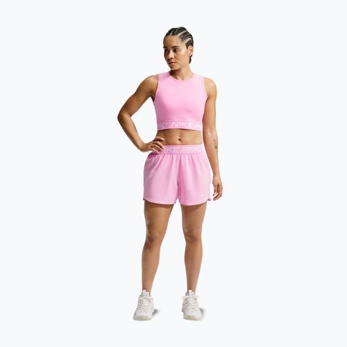 Koszulka damska Nike Pro pink rise/white