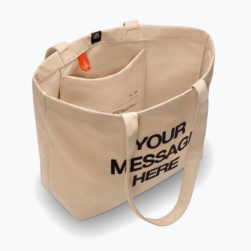 Torba Nike Heritage "Your Message Here" Tote 22 l oatmeal/safety orange/safety orange