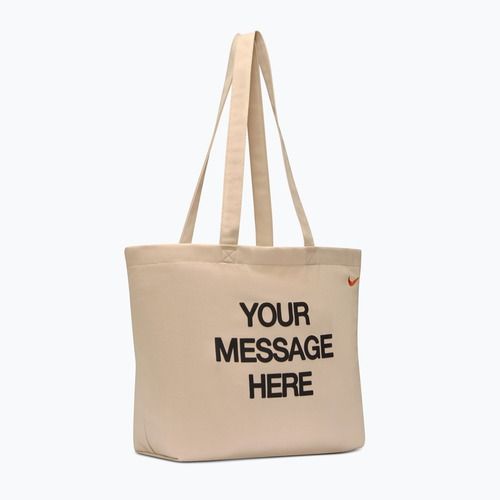 Torba Nike Heritage "Your Message Here" Tote 22 l oatmeal/safety orange/safety orange
