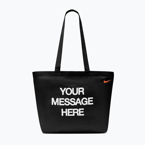 Torba Nike Heritage "Your Message Here" Tote 22 l black/white/safety orange