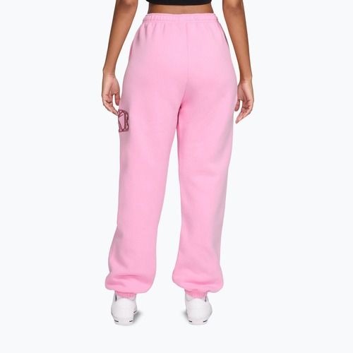 Spodnie damskie Nike Studio Fleece pink rise/pink smoke