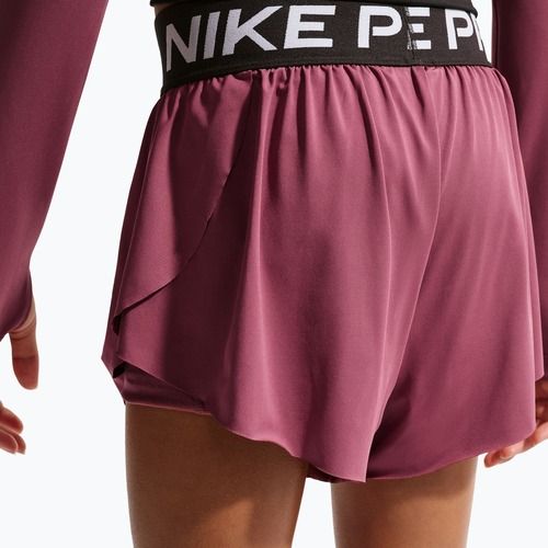 Spodenki dziecięce Nike Pro pink smoke/black/white