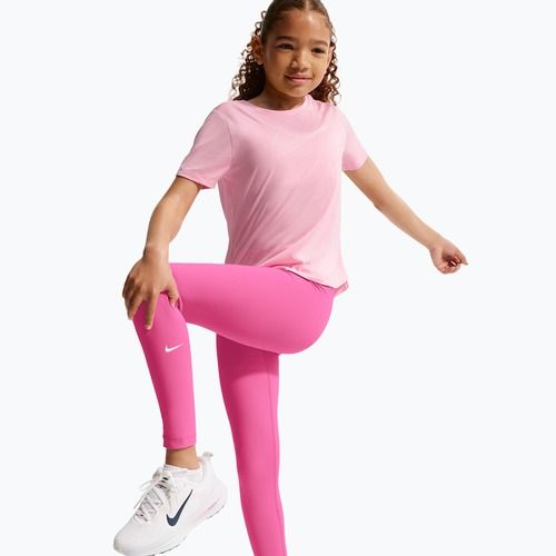 Legginsy dziecięce Nike One playful pink/white