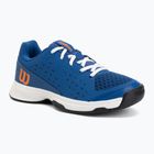 Buty do tenisa dzecięce Wilson Rush Pro Ace L Jr déjà vu blue/orange tiger/white