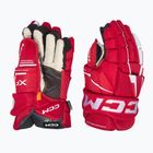Rękawice hokejowe CCM Tacks XF SR red/white